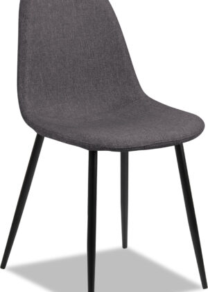 Wilma Dining Chair with Polyester Fabric, Metal - Grey | Chaise de salle à manger Wilma en tissu de polyester et en métal - grise