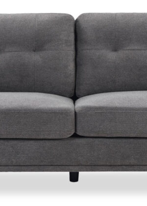 Cosmo 80" Fabric Sofa with Tufted Back Cushions - Charcoal | Sofa Cosmo de 80 po en tissu avec coussins de dossier capitonnés - anthracite