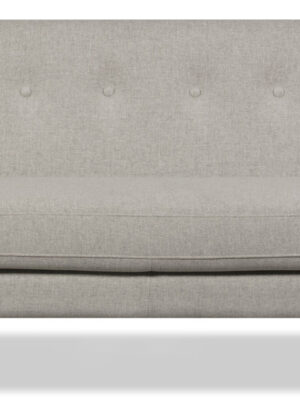 Calla 73.62" Linen-Look Fabric Condo  Size Sofa with Button Tufting and Wood Legs - Light Grey | Sofa Calla de 73,62 po de format condo en tissu d’apparence lin avec capitonnage et pattes en bois - gris clair